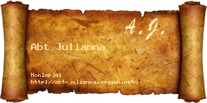 Abt Julianna névjegykártya